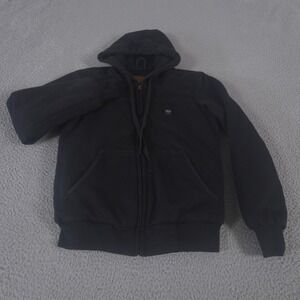 Milwaukee Leather Jacket Women XS Black Platinum Heated Hoodie Cotton Blend